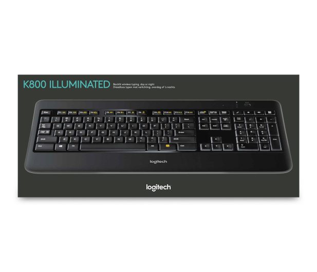 Logitech Klawiatura komputerowa LOGITECH K800 Bezprzewodowa US 920-00 - 1381019 - zdjęcie 7